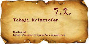 Tokaji Krisztofer névjegykártya