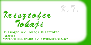 krisztofer tokaji business card